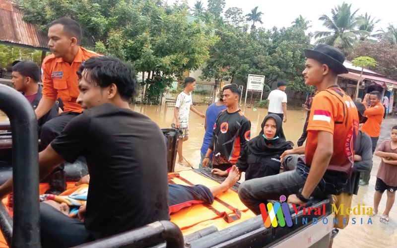 Banjir di Bireun Merenggut Dua Nyawa