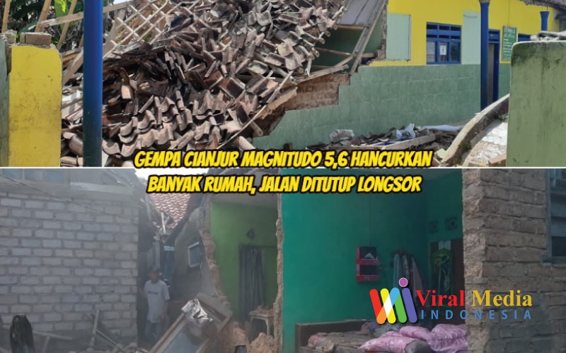 Gempa Cianjur Hancurkan Banyak Rumah