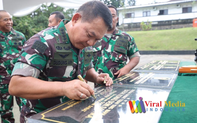 Kasad Cek Pembangunan Fasilitas Dan Barak Tentara