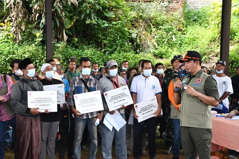 BNPB Salurkan Dana Stimulan Kepada 647 Warga Nagrak