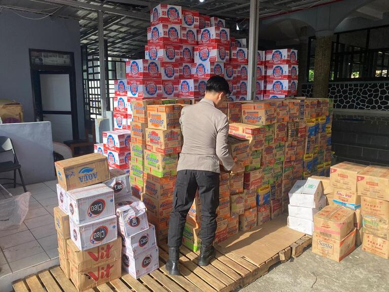 Polri Memantau Ketersediaan Logistik Untuk Korban Gempa Cianjur