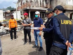Tim Puslabfor Polri Olah TKP Kebakaran Pasar Mardika Ambon