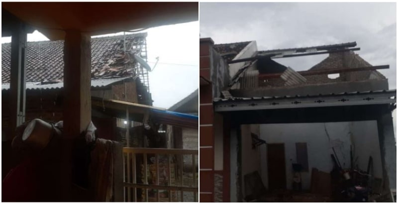 Angin Kencang Menerjang Pemukiman Warga di Serang