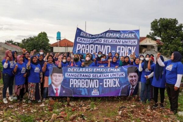 Emak-Emak Mengumumkan Dukungannya Kepada Prabowo-Erick Maju di Pilpres 2024
