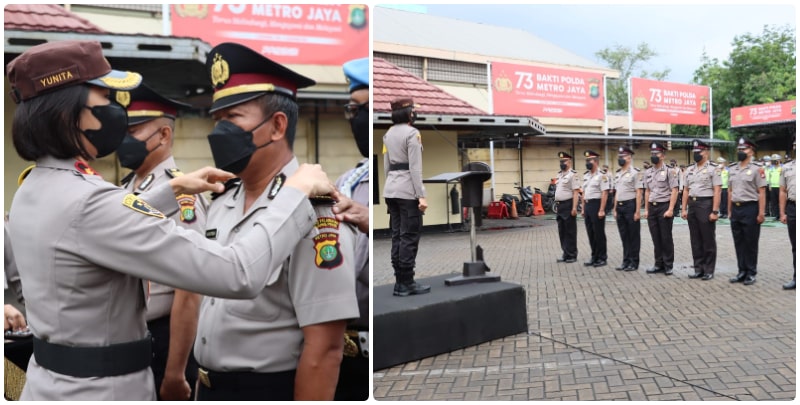 Kompol Yunita Pimpin Upacara Kenaikan Pangkat 42 Personel
