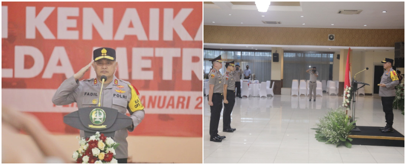 Polda Metro Jaya Gelar Upacara Kenaikan Pangkat