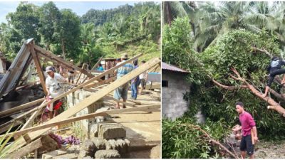 23 Rumah Warga Mamuju Rusak Akibat Angin Kencang