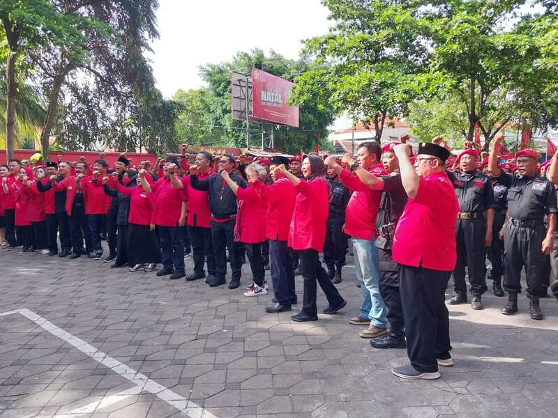 Ratusan Satgas PDIP se-Jatim Berangkat Menuju Jakarta
