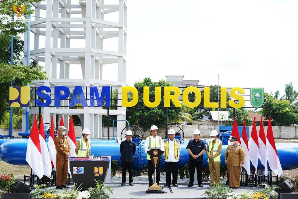 Presiden Joko Widodo Meresmikan SPAM Durolis