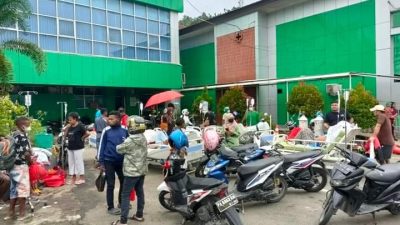 Pengungsi Gempa Bumi M 5.4 Kota Jayapura