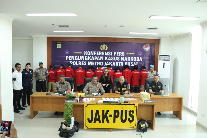 Polres Metro Jakarta Pusat Menangkap 36 Pengedar Narkoba