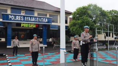 Polri Yang Presisi, Subbid Provos Bidpropam Polda Jabar Gelar Gaktibplin di Polres Majalengka