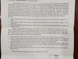 Komisi Perlindungan Anak Indonesia (KPAI) Surati Kapolda Lampung Terkail Laporan Polisi Merampas Kemerdekaan Dan Penjemputan Paksa ART Di Bawah Umur Oleh Oknum Jaksa Sangat Lambat 