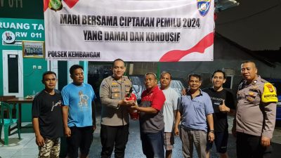 Polsek Kembangan Jakarta Barat Ajak Warga Hidupkan Siskamling, Ciptakan Pemilu Aman dan Damai
