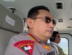 Kapolri bersama Menko Polhukam Naik Heli Tinjau Kesiapan Arus Mudik di Merak