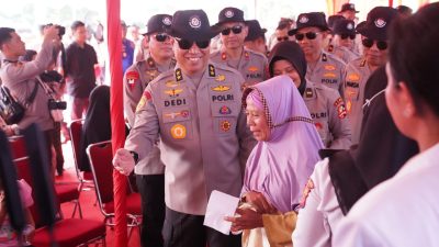 SSDM Polri Gelar Bakti Sosial Dalam Rangka Hari Bhayangkara ke-78 di Lahan Pusat Pembinaan SDM UNGGUL Polri