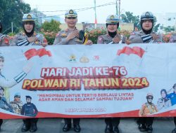 Gabungan Polwan Mabes Polri Dan Polda Metro Gelar Aksi Simpatik Di HUT Ke-76