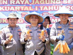 Kapolres Bekasi Kota Pimpin Panen Raya Jagung di Jatiasih