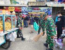 Peduli Sampah dan Lingkungan, Kodim 0805/Ngawi Karya Bakti Bersihkan Pasar Kedungprahu