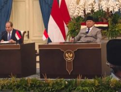 Sejarah Baru! Prabowo dan Presiden Mesir Tandatangani MoU Bidang Diplomatik dan Kelautan