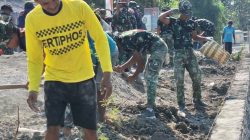 Hari Keempat Pembangunan Talud TMMD ke-130 Kodim Ngawi, Progres Capai 80 Persen
