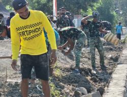 Hari Keempat Pembangunan Talud TMMD ke-130 Kodim Ngawi, Progres Capai 80 Persen